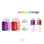 Cherub Baby 150ml Berry Colour Change Wide Neck Natribottle Glass Bottle (Twin Pack)